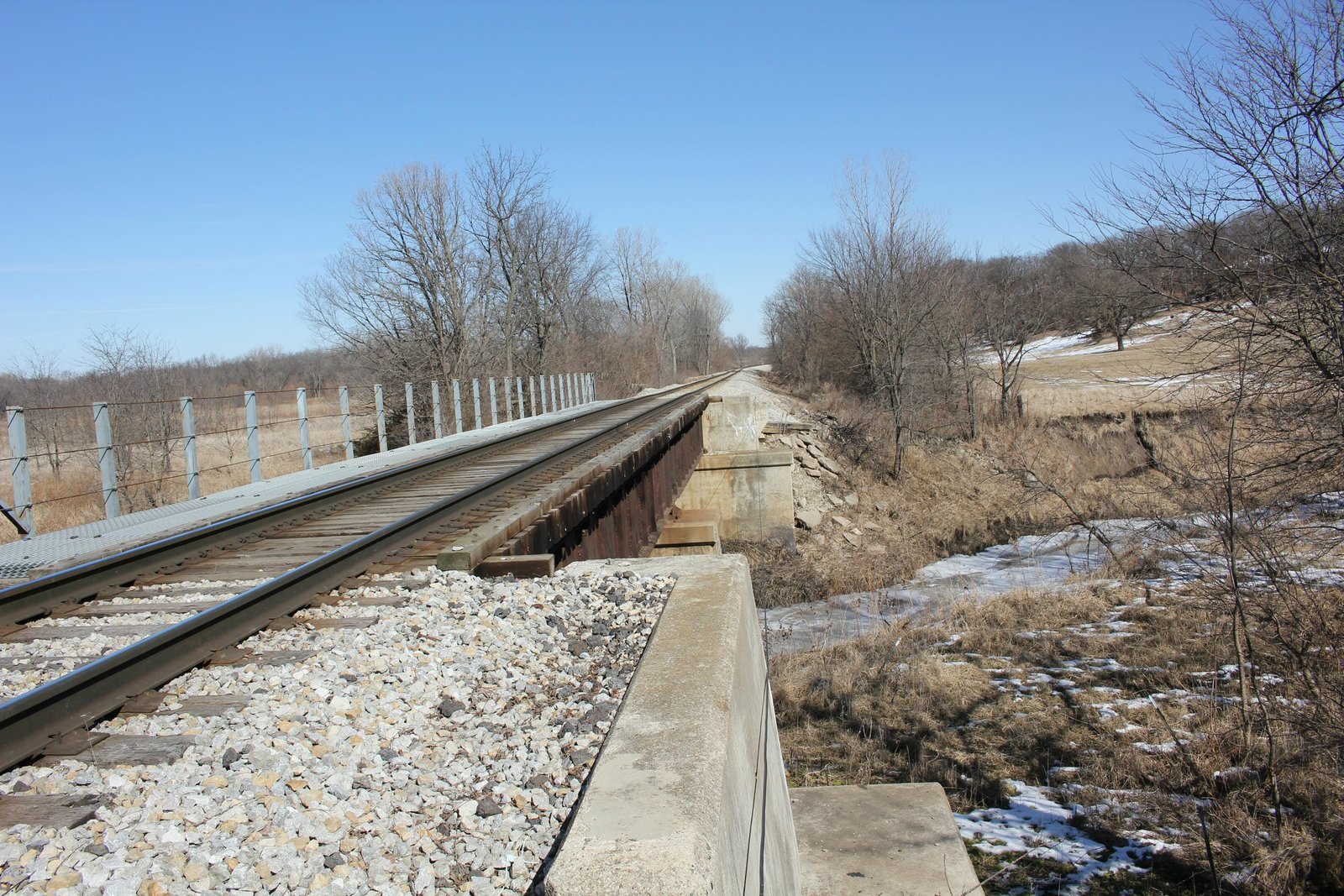 Looking east